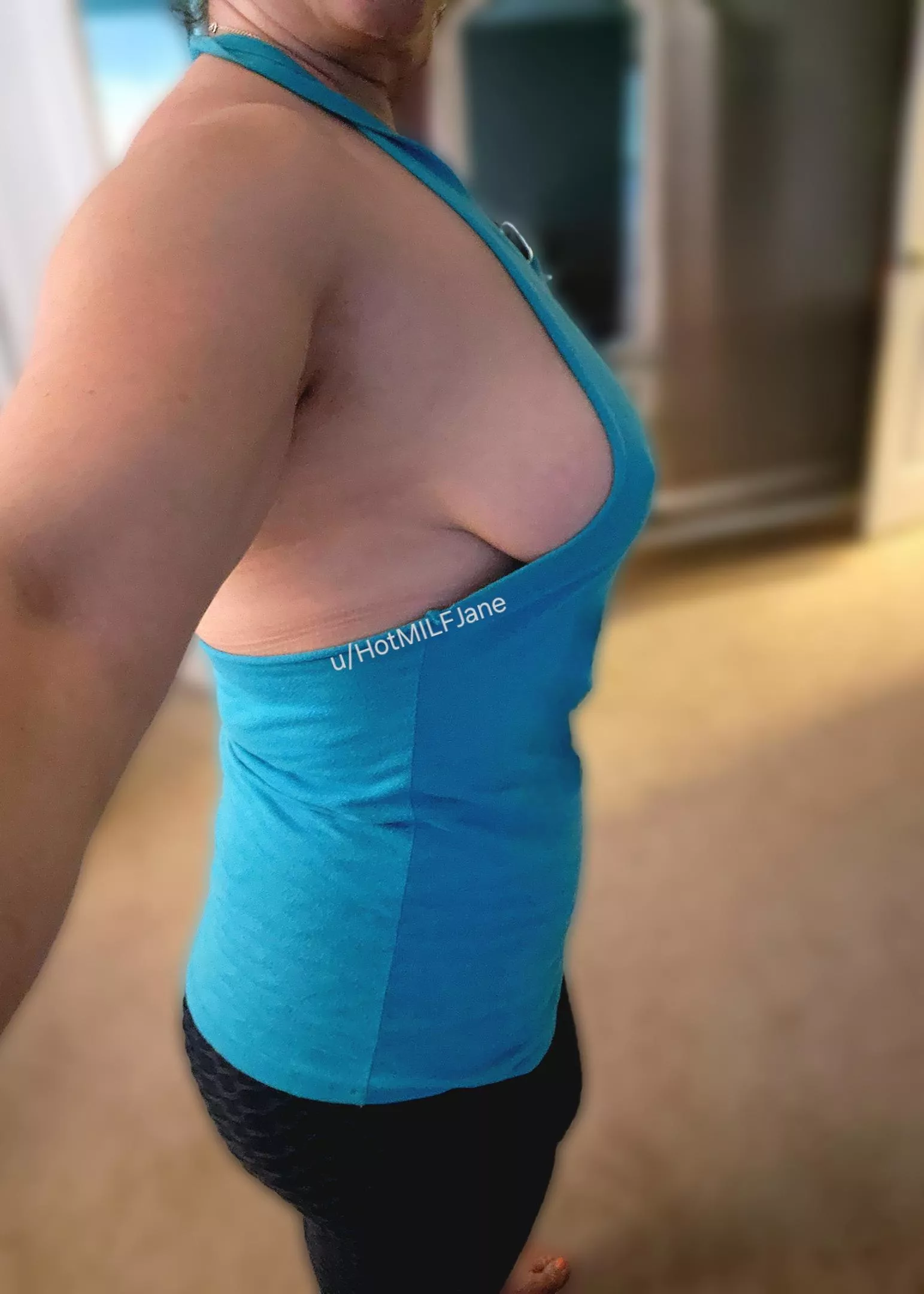 This tank top shows of good sideboob. No one seemed to mind when I ran errands. 