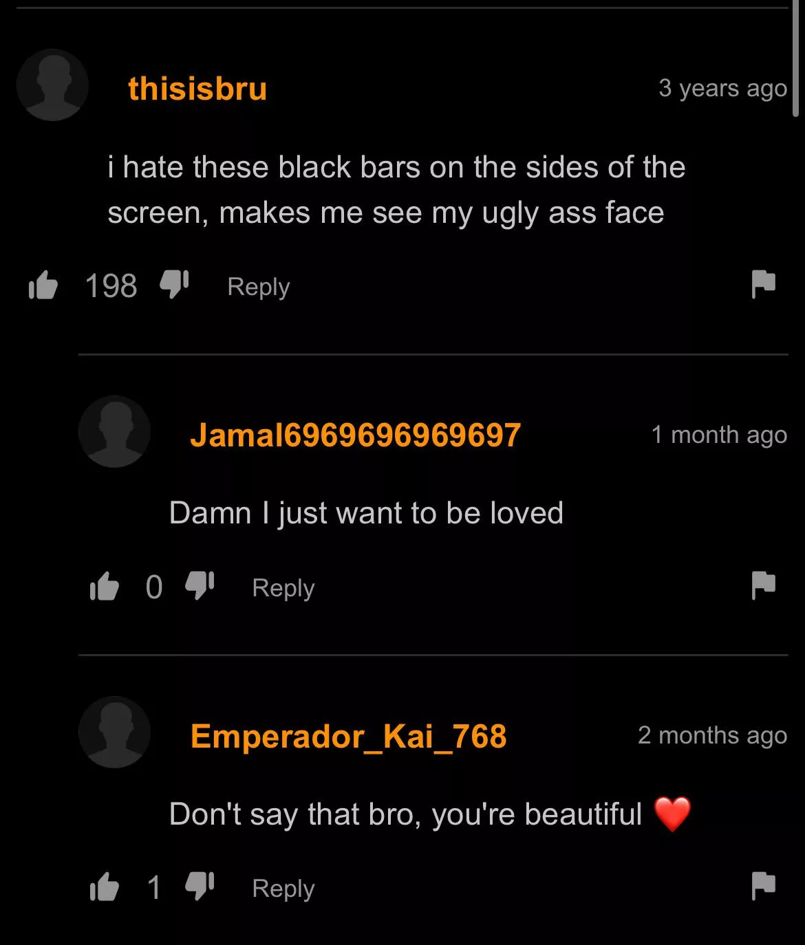 Wholesome hub comments