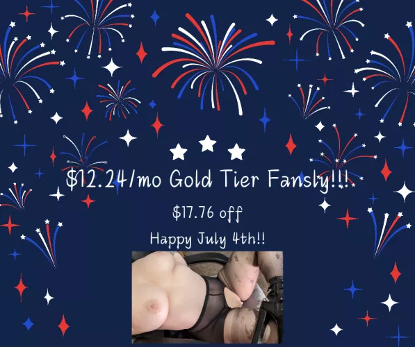 Huge July 4th discount on Fansly!!