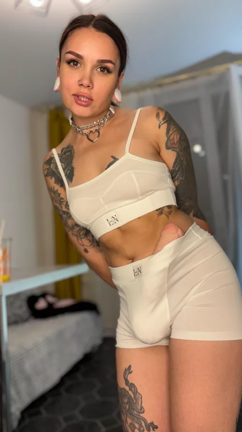 I put on your underpants, but they seem too small for me