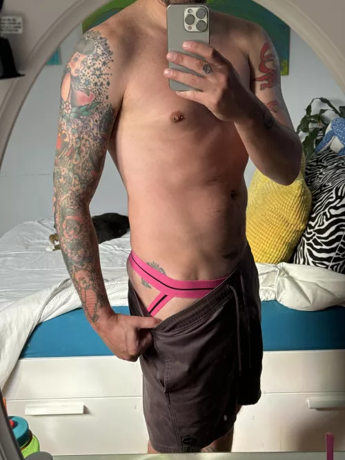 i think pink matches my tan