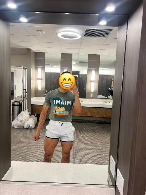 Sweaty in the locker room 
