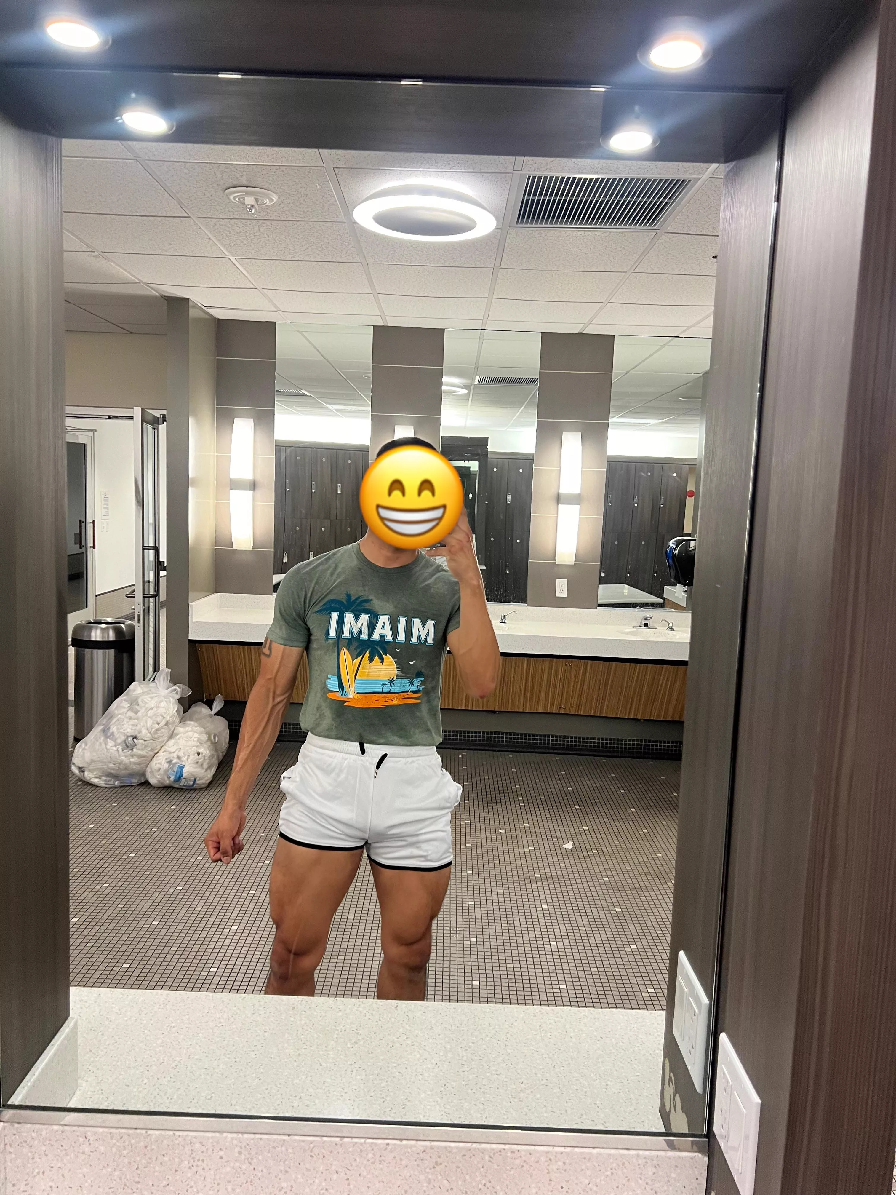 Sweaty in the locker room 