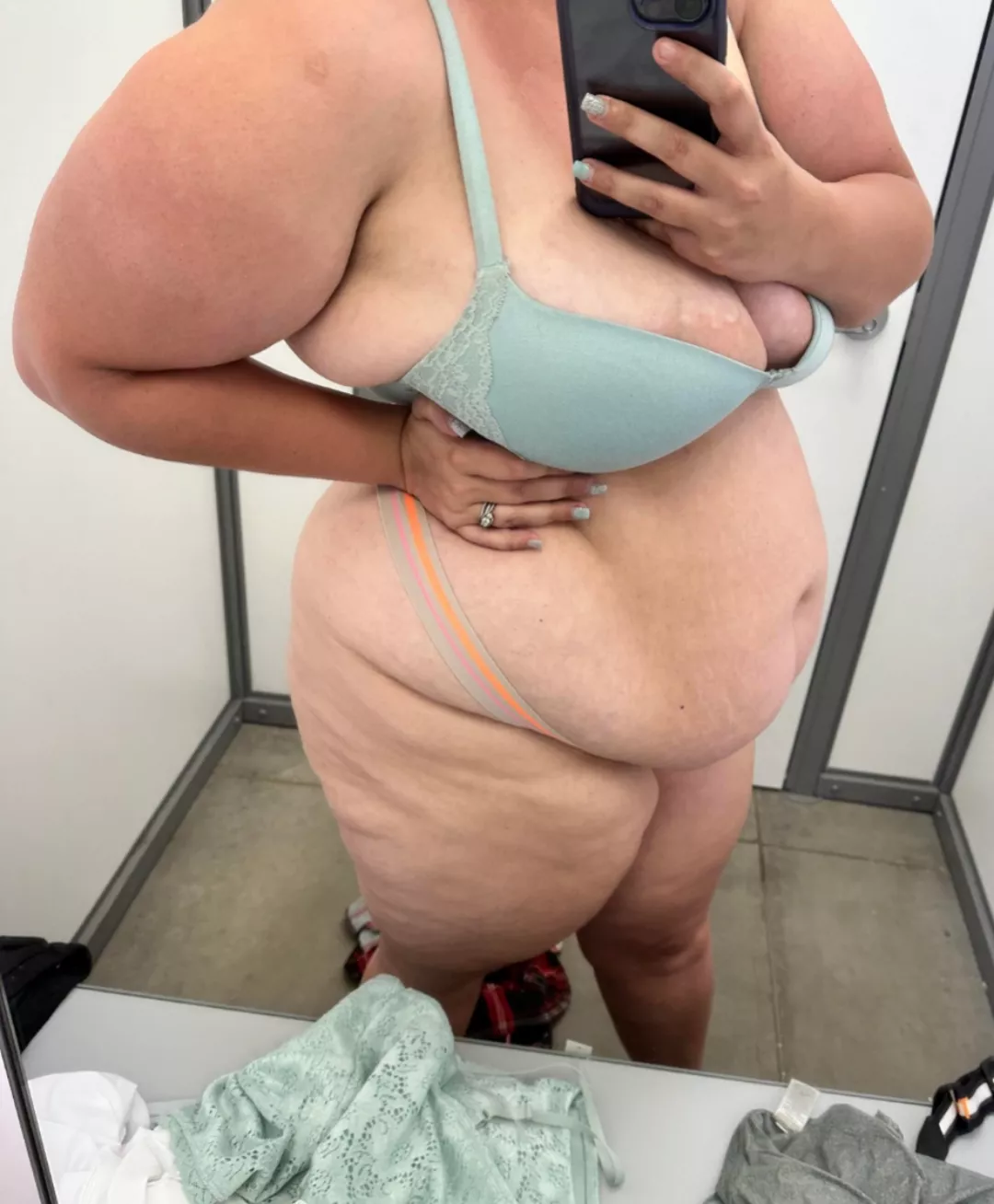 Having some naughty fun in the changing room!