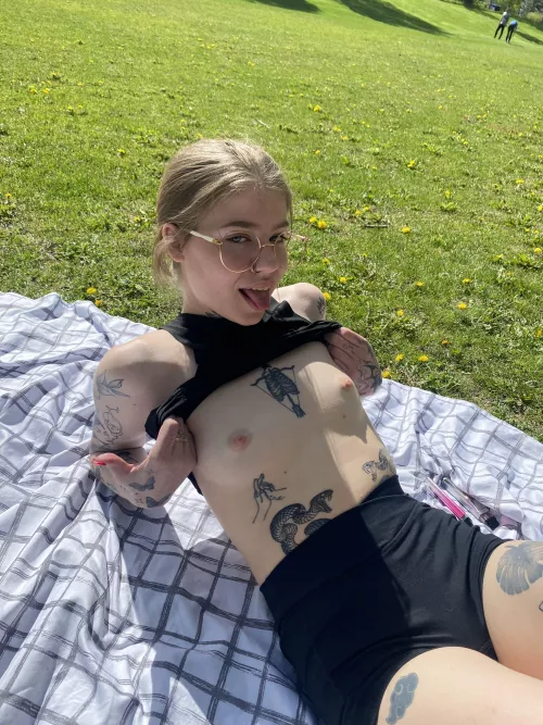 I undressed because my breasts look great outside