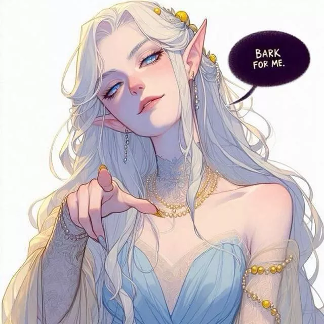 “It’s time I remind you of the inferiority of the mortal races. Down like the dog you are, slave.”