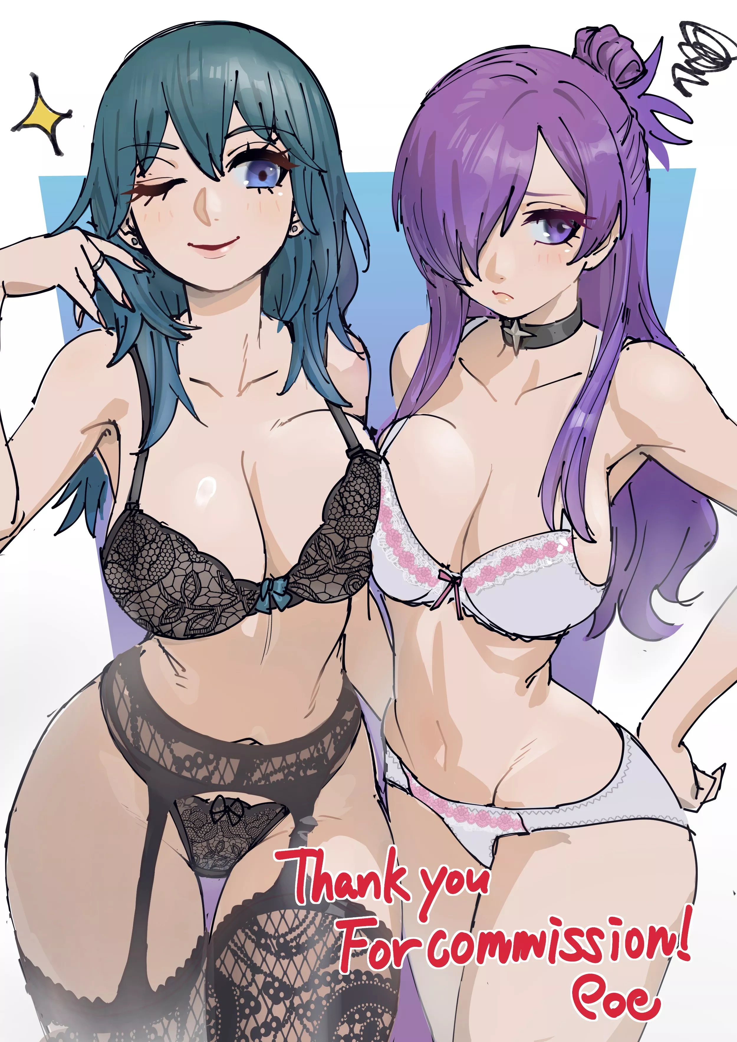 Lingerie Byleth and Shez