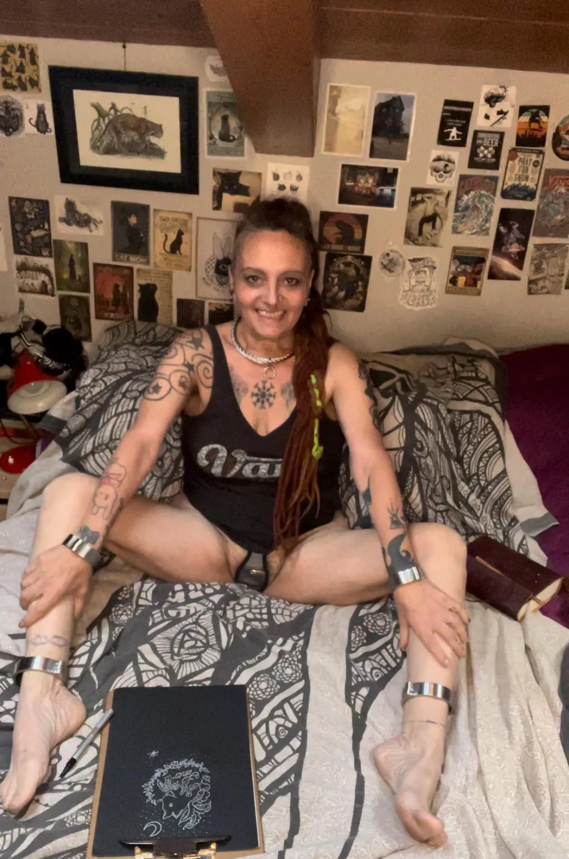 Making some drawings for my shop , on my magical corner while protected!!