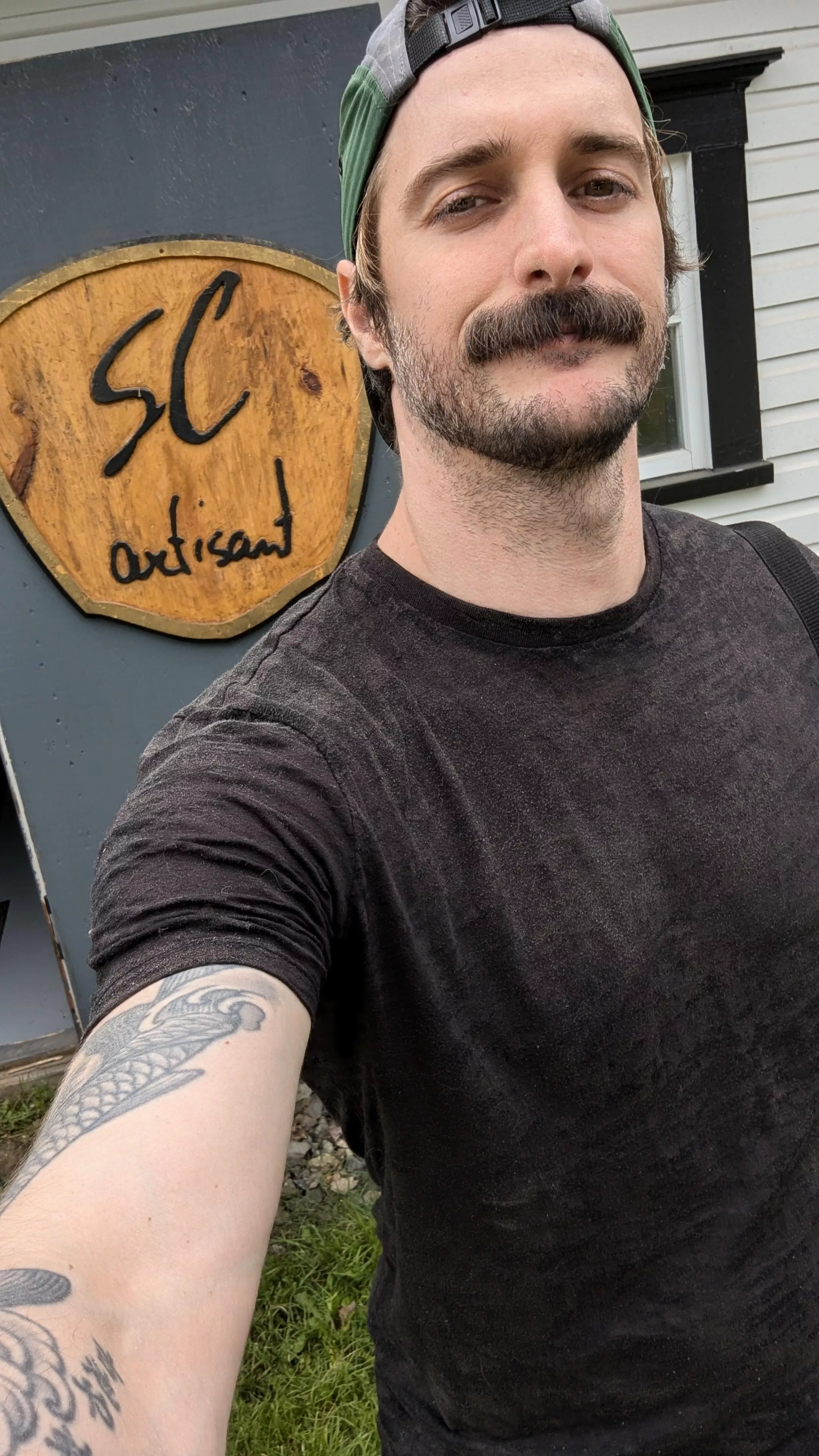 selfie in front of the shop