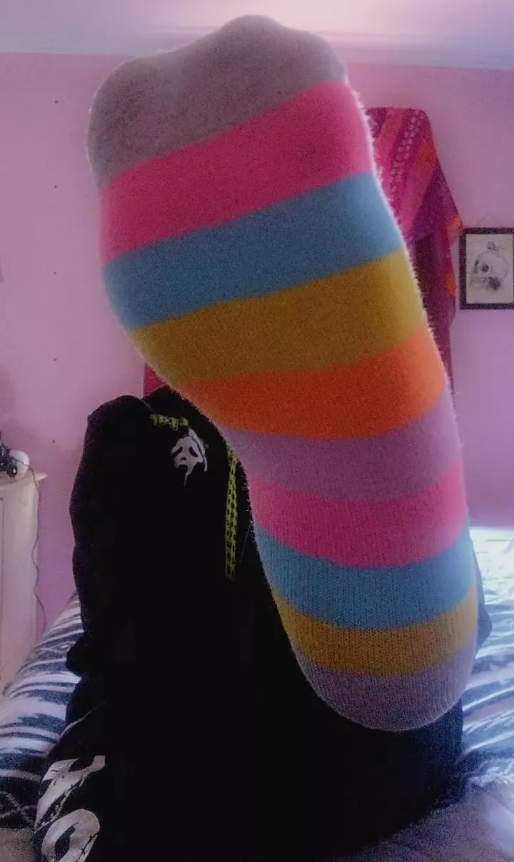 A little sweaty colorful pair 