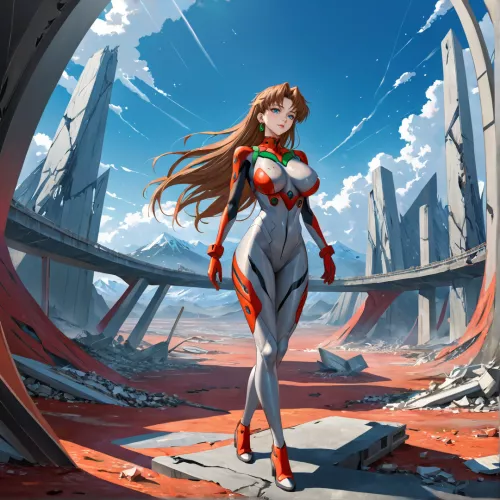 Asuka Langley being a Goddess (AI)