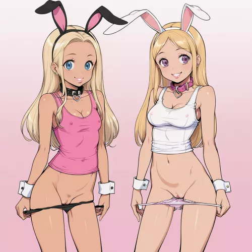Bunny honey's are ready for fun.