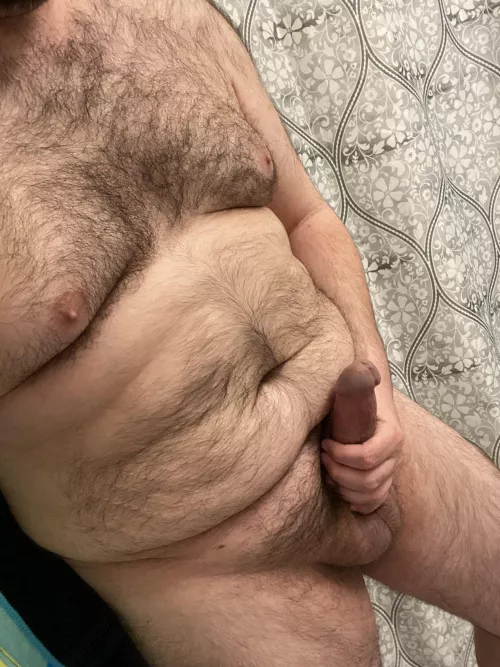 Haven’t cum in almost a week. How would you like this huge load? 
