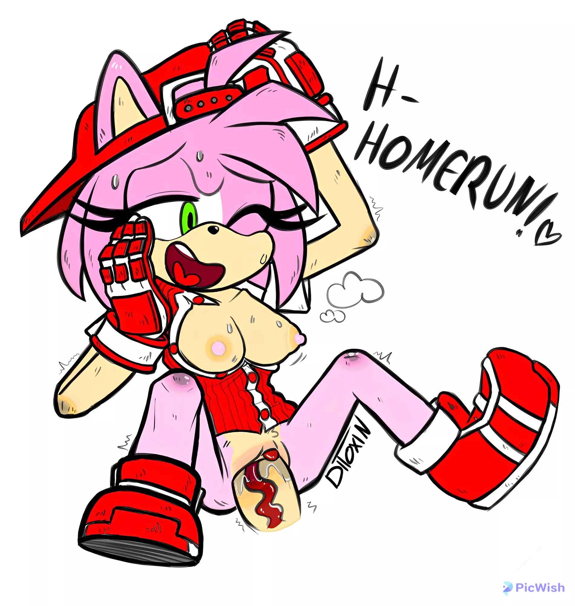 HOMERUN! (Colored by me/Sketch by Ditoxin)