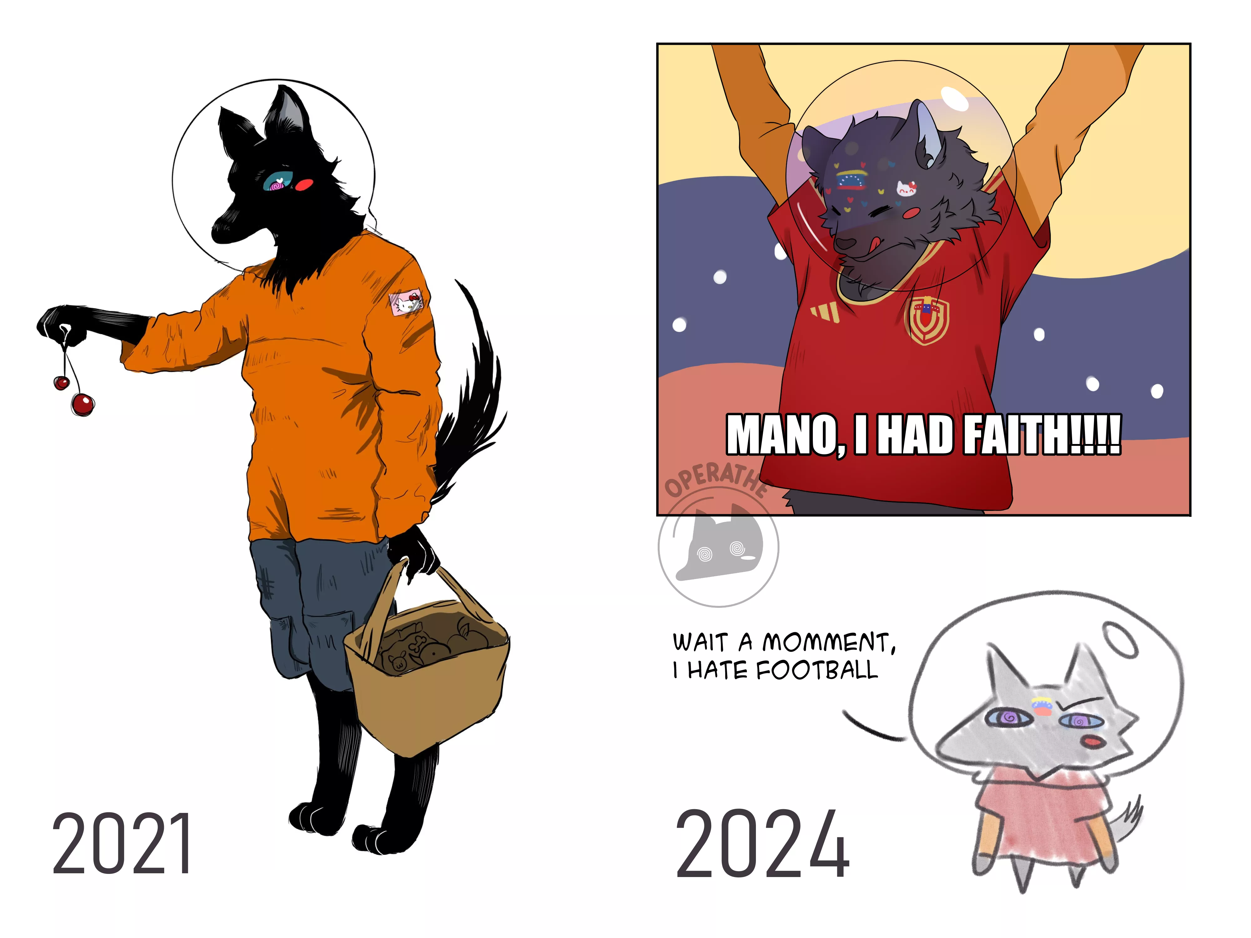 How much has your fursona changed since the first time you designed it? (I think I have changed my style quite a bit, and now it is more fluffy hehe)