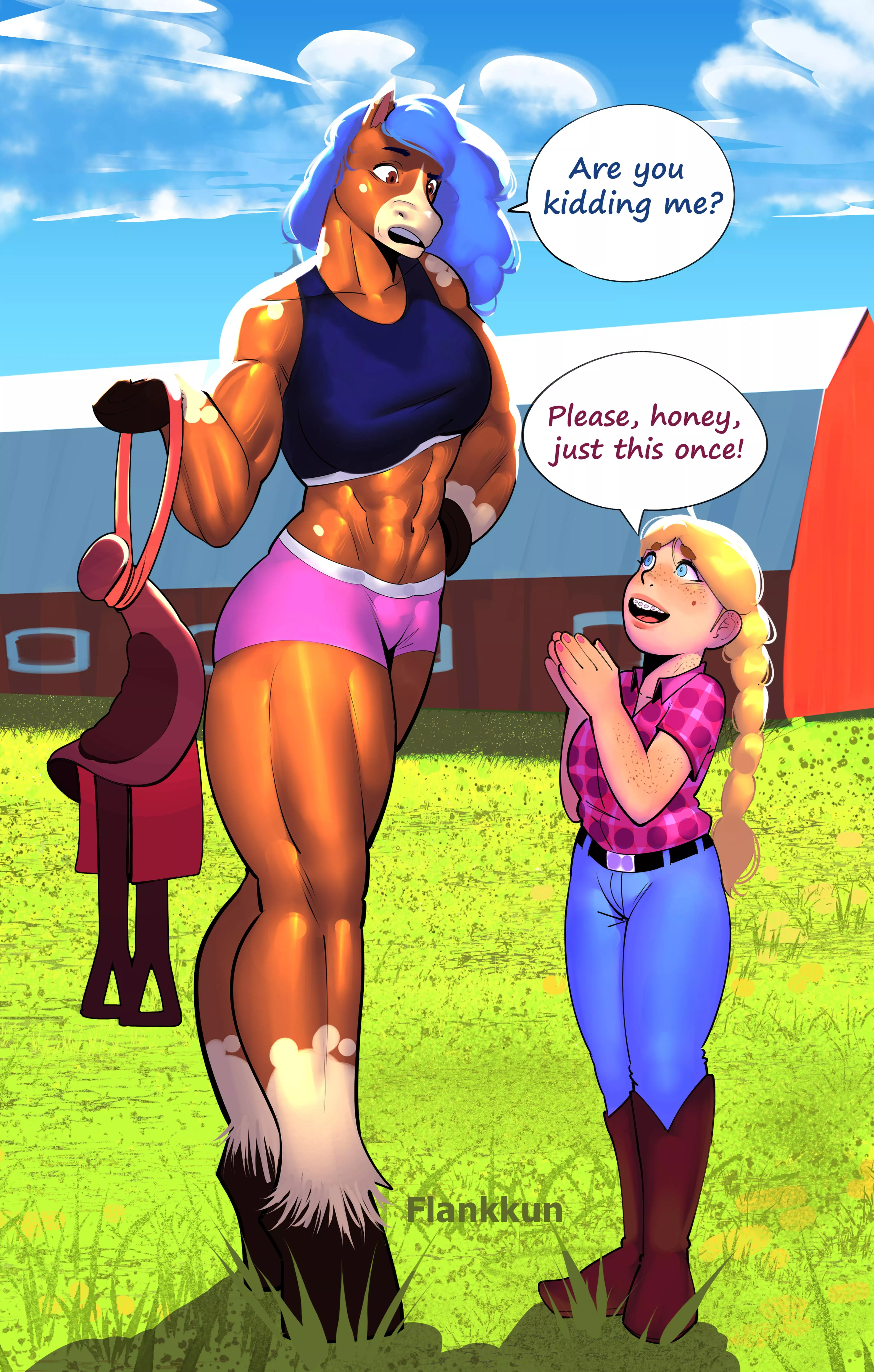 Only her girlfriend can ask for that. [art by me]