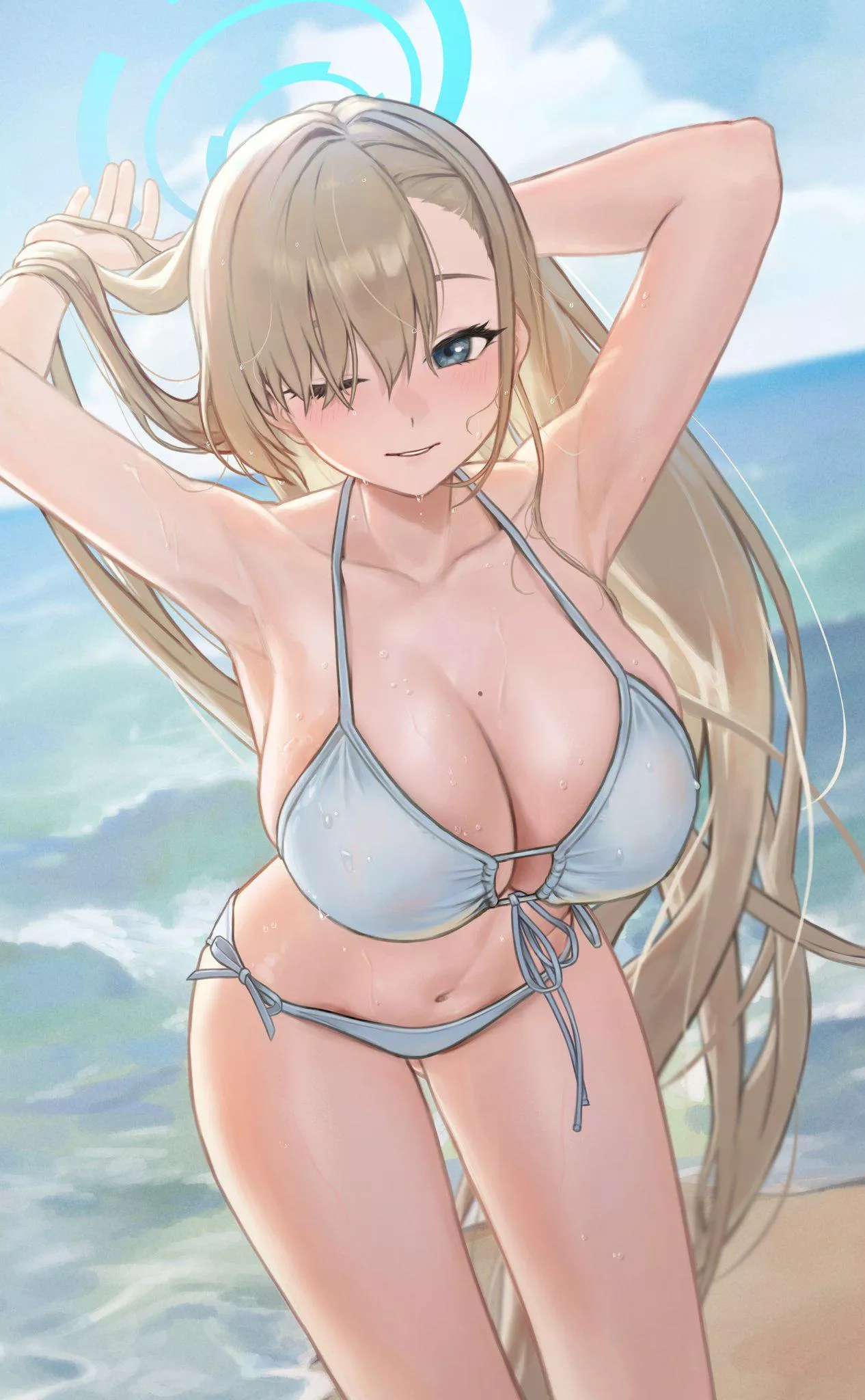 Swimsuit Asuna at the beach