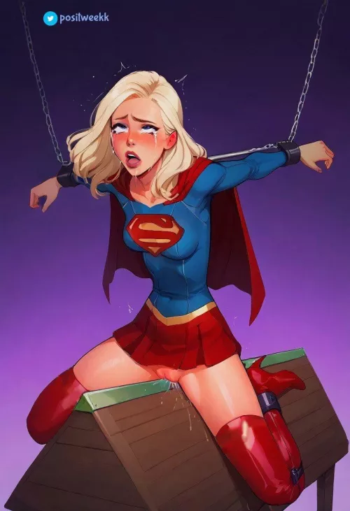 [Commission] Supergirl trapped with no escape (me)