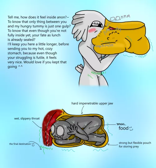 {Image} [f/?] inside pelican's pouch (by me) [unwilling] [furry/human] [samesize]