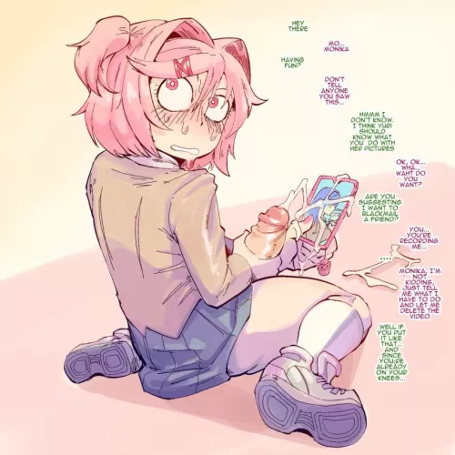 Natsuki got caught (Artist: box chan)