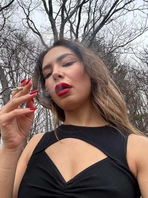 Smoke next to my lips