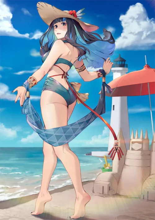 Tenochtitlan in a swimsuit (By Chuga on X)