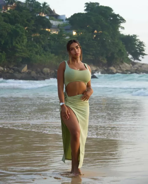 You see me at the beach like this. What's your first move?