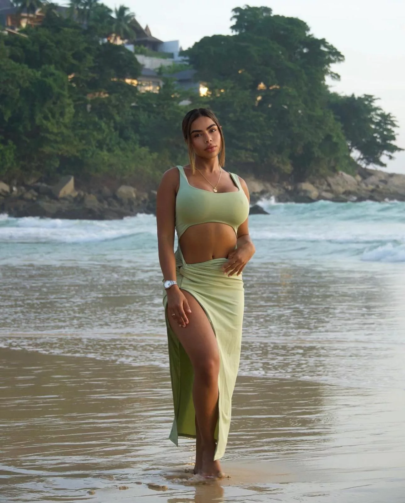 You see me at the beach like this. What's your first move?