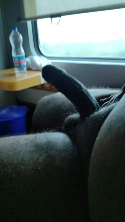 Bored in the train ..... I wish any milf or gilf joins the journey along with me 