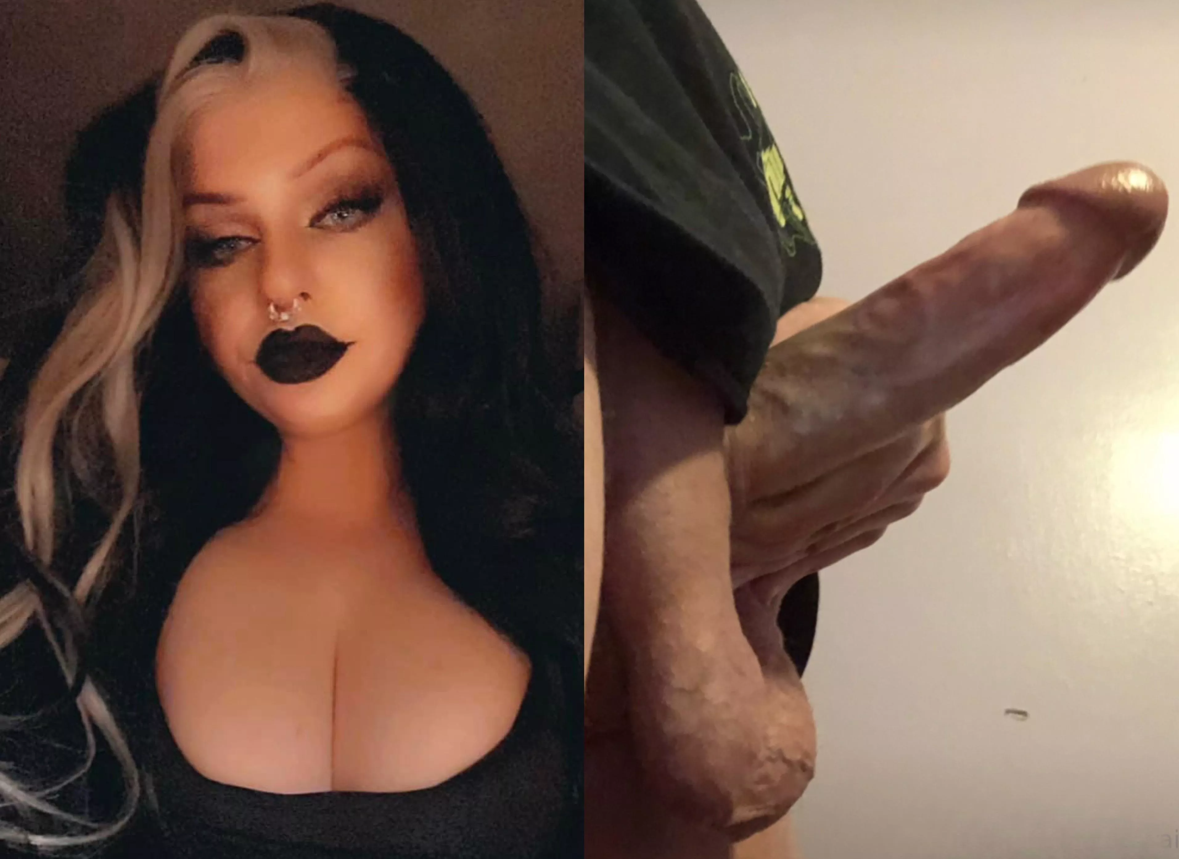 Can I be your big titty, big dick goth gf? 🖤