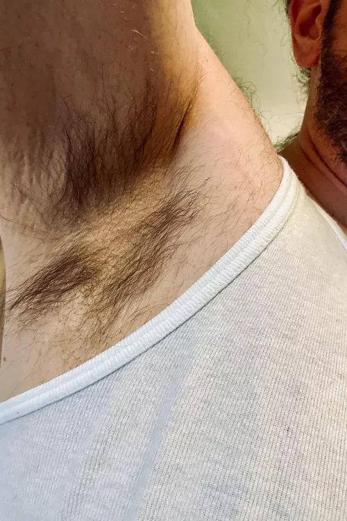 Just getting up here. I need a shower.