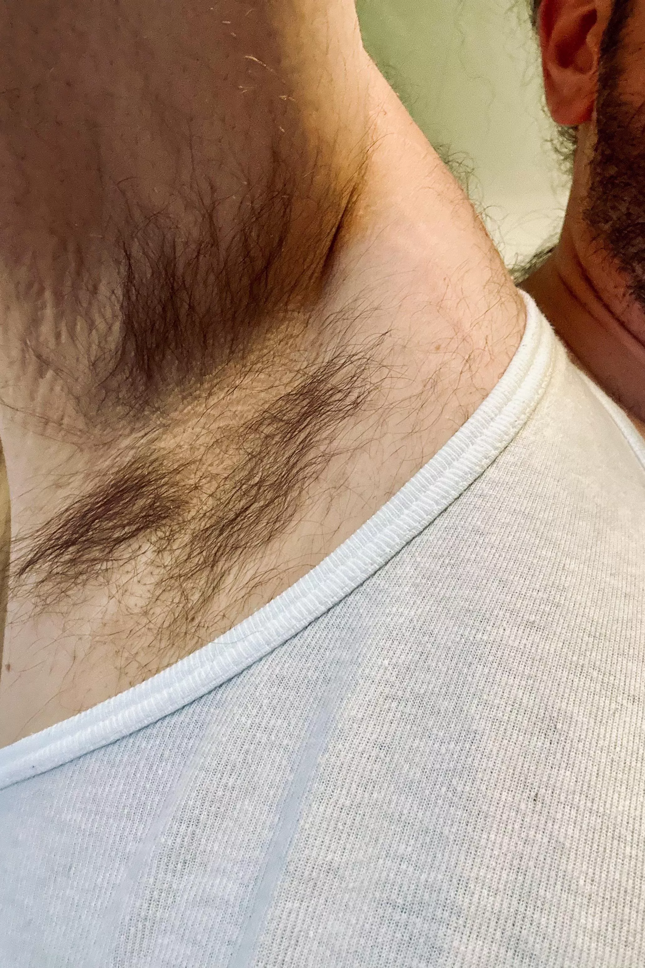 Just getting up here. I need a shower.