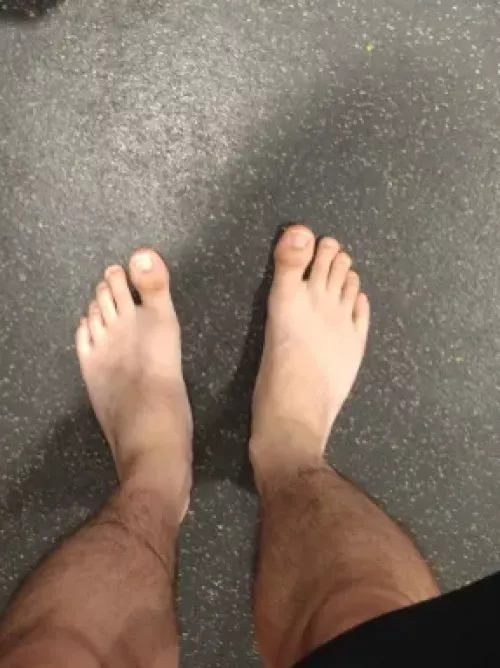 Just got done working out at the gym. What you wanna do with these feet? 
