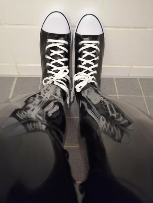 Latex sneakers
