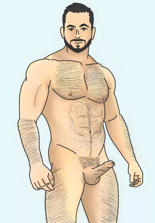 My drawing of an early porn actor crush of mine. Can you hv a guess?