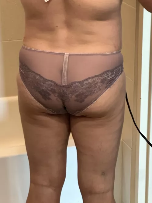 Pull them down slow with your teeth