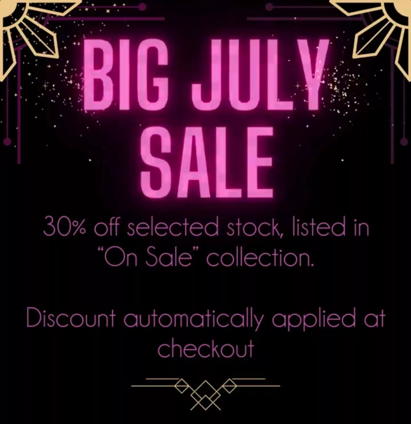 Running a sale from now until the end of July! Check the 
