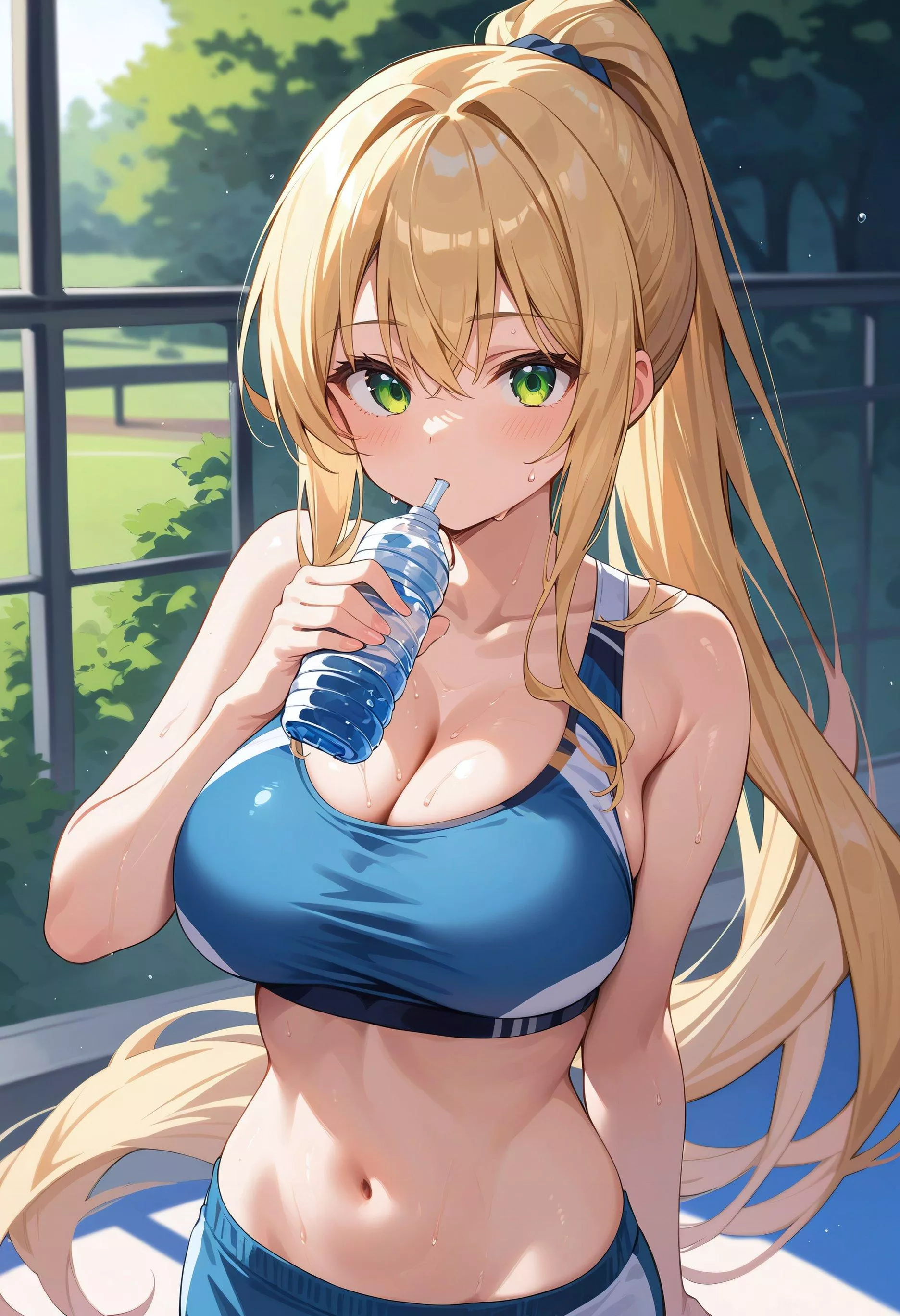 Stopping for a sip of Water 