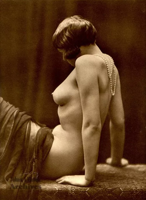  1925 Woman's beauty, France. All this beauty gone.