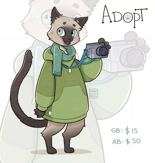 Adopt | Photo Cat ~ Art by navliciouss (me)