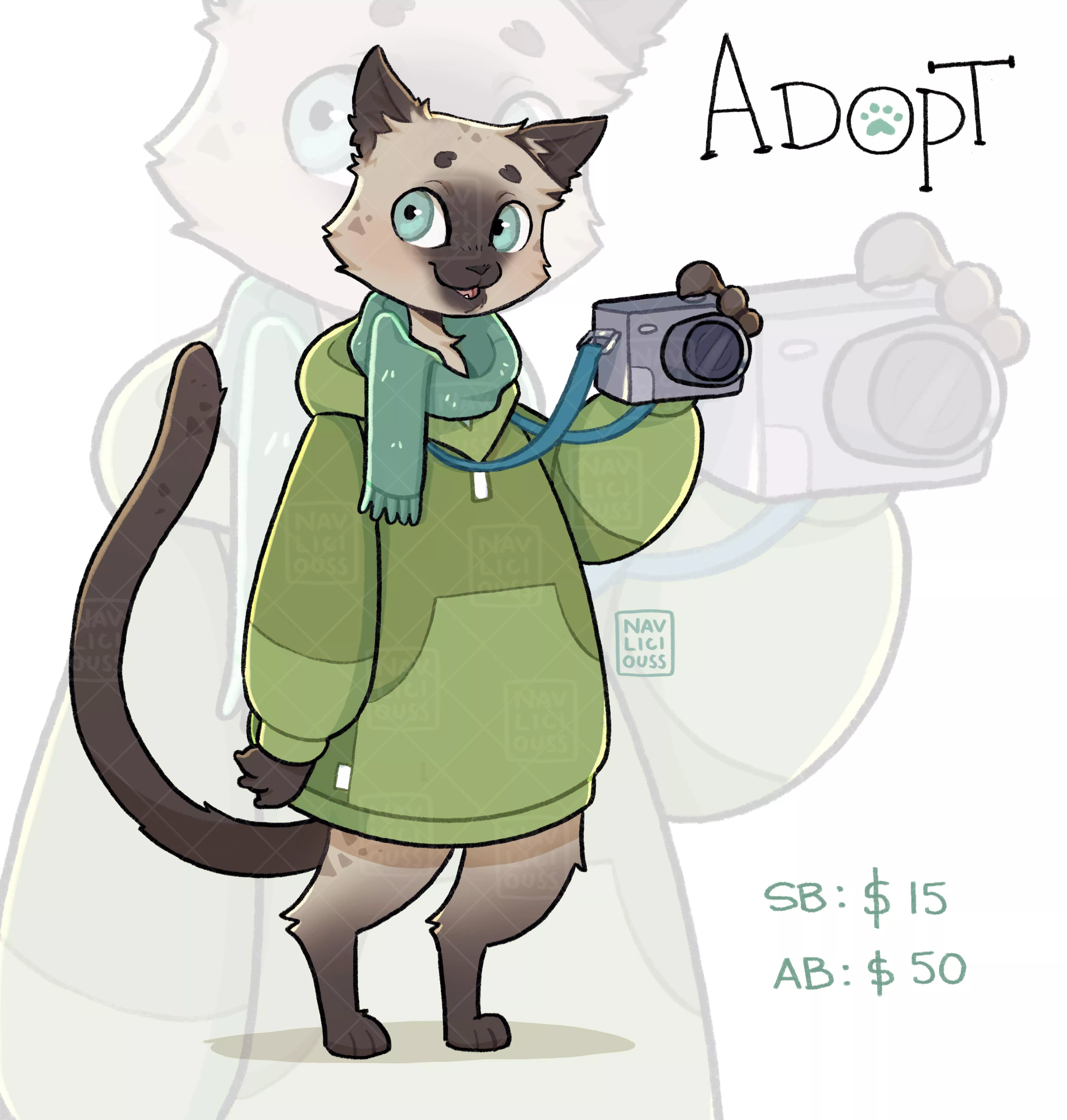 Adopt | Photo Cat ~ Art by navliciouss (me)