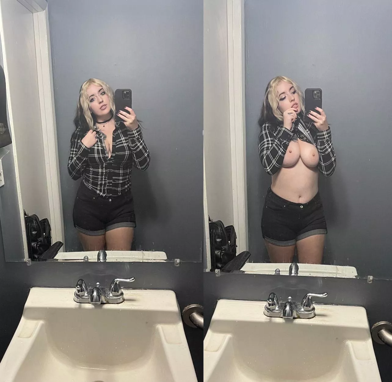 I love taking naughty pics in the bathroom