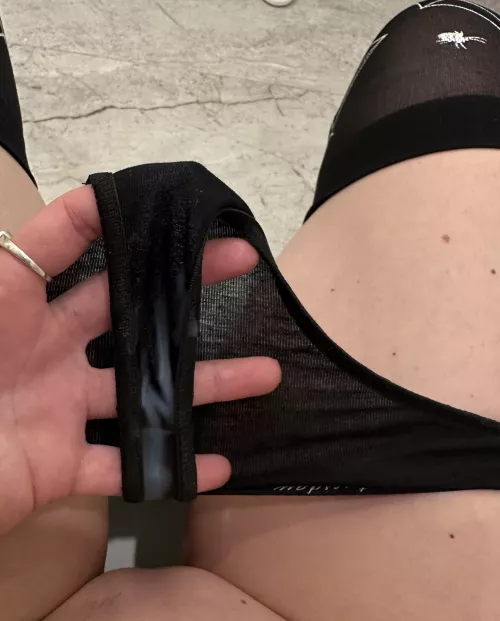 My panties are still warm from my secretions.