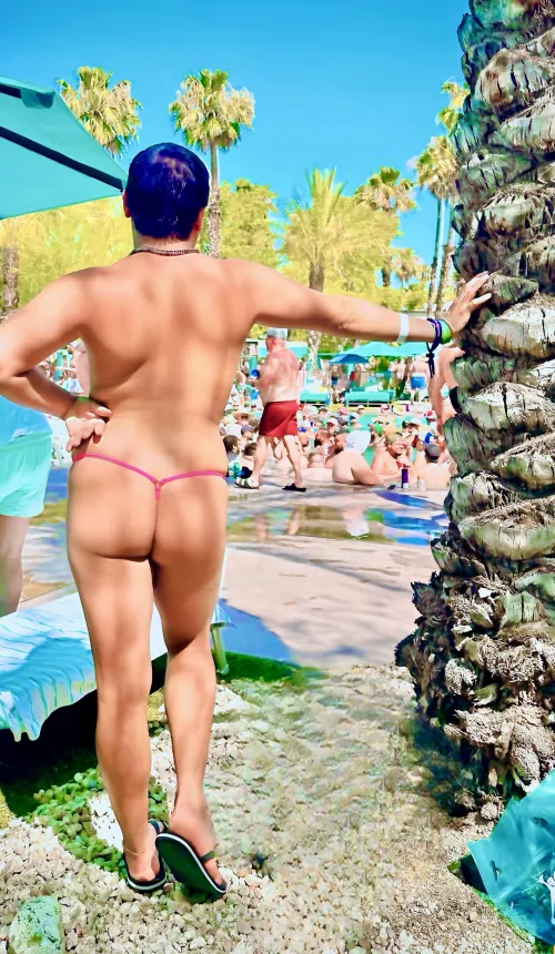 Only guy in a thong at this party