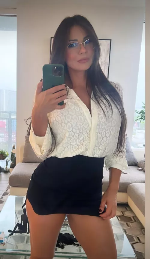 She looks like a secretary.