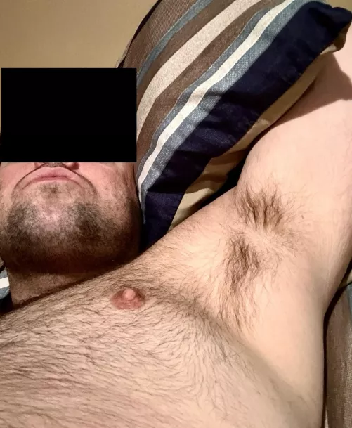 Wanna lay with me and my hairy muscle pit? 😈