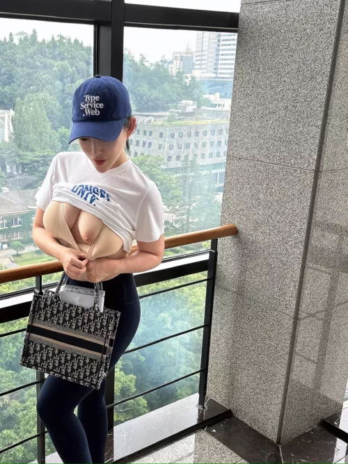 A shy exposure at the university building