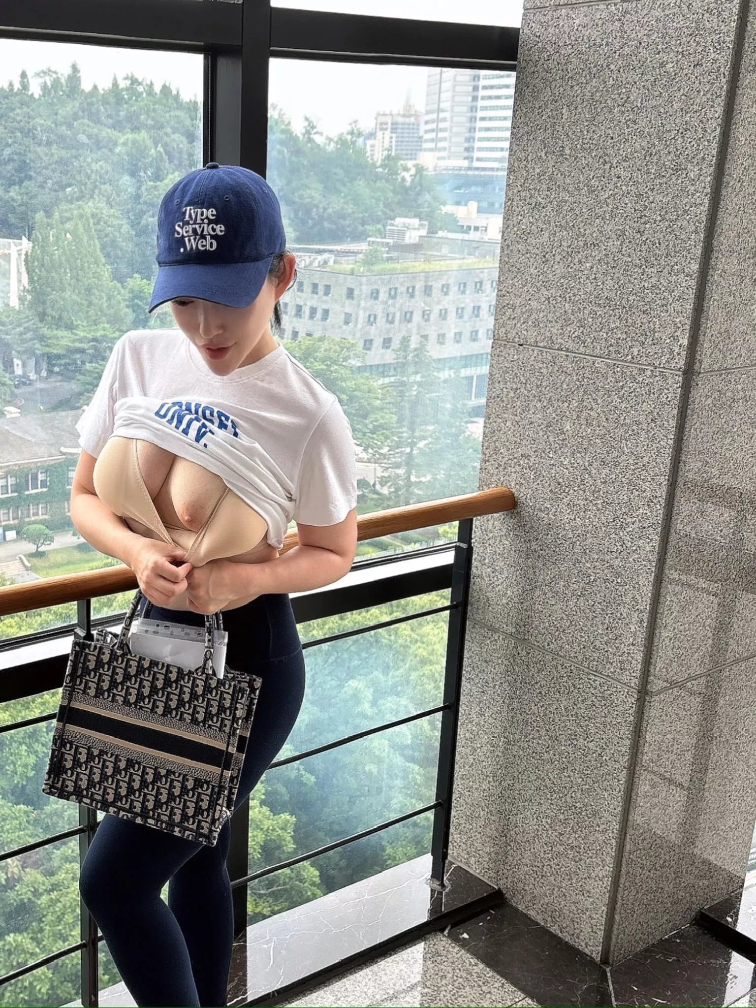 A shy exposure at the university building