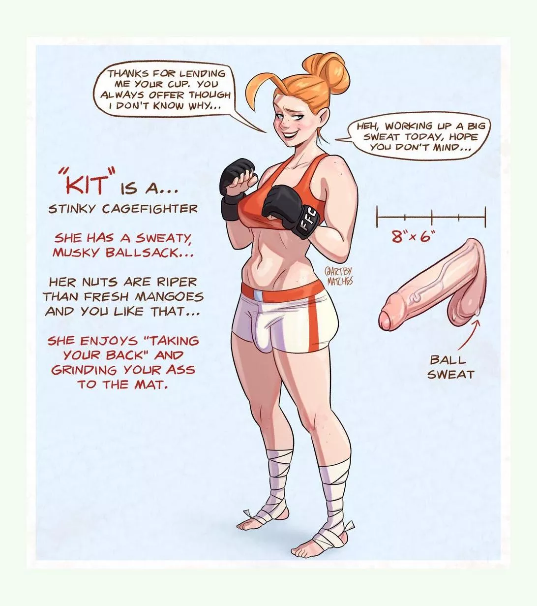 Caye fighter has ball sweat [ArtByMatches