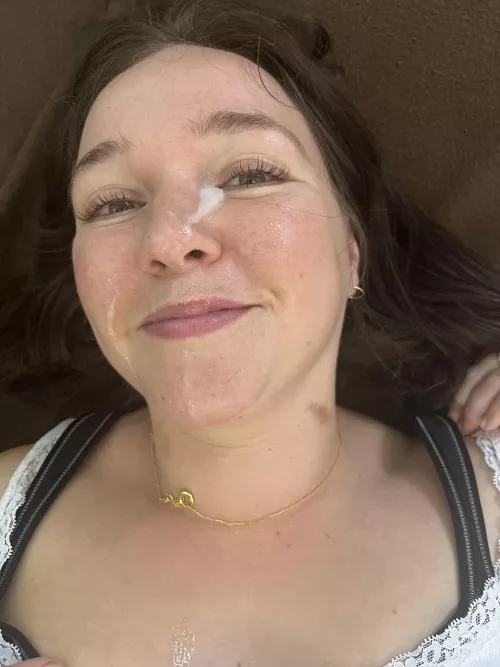 Do I still look innocent covered in cum? :) 